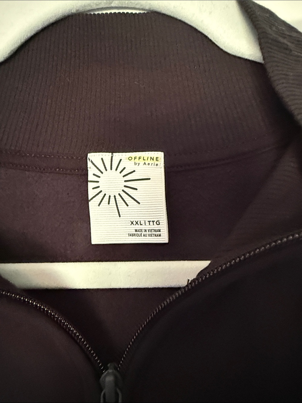 Offline by Aerie Black Half-Zip Pullover Hoodie Sweatshirt - Picture 5 of 5